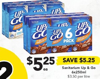 Drakes Sanitarium Up & Go 6x250ml offer