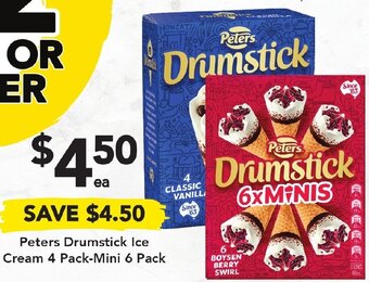 Peters Drumstick Ice Cream 4 pack-Mini 6 Pack