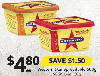 Drakes Western Star Spreadable 500g offer