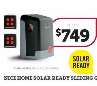 Stratco Nice home solar ready sliding gate kits offer