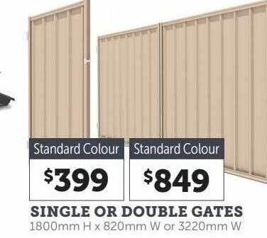 Stratco Single or double gates offer