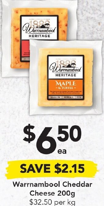 Warrnambool Cheddar Cheese 200g