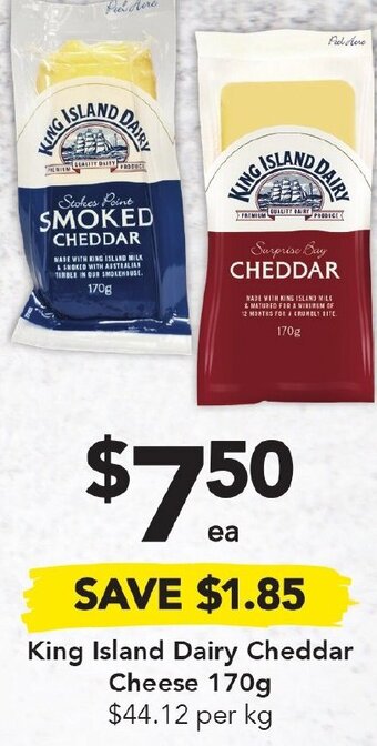 King Island Dairy Cheddar Cheese 170g