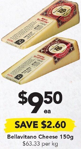 Drakes Bellavitano Cheese 150g offer