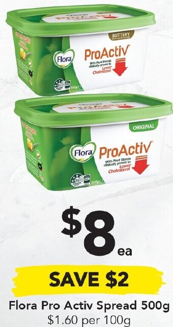 Drakes Flora Pro Activ Spread 500g offer