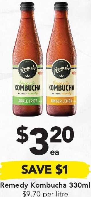 Remedy Kombucha 330ml
