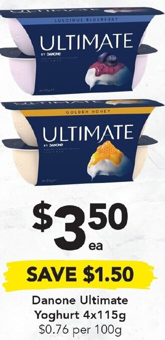 Danone Ultimate Yoghurt 4x115g