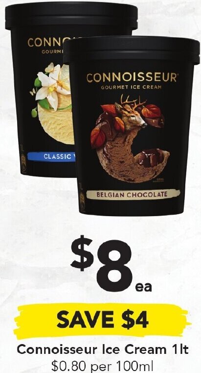 Drakes Connoisseur Ice Cream 1 lt offer