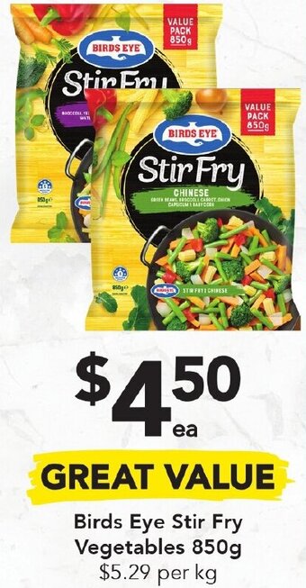 Drakes Birds Eye Stir Fry Vegetables 850g offer
