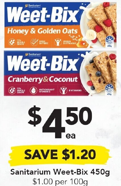 Drakes Sanitarium Weet-Bix 450g offer