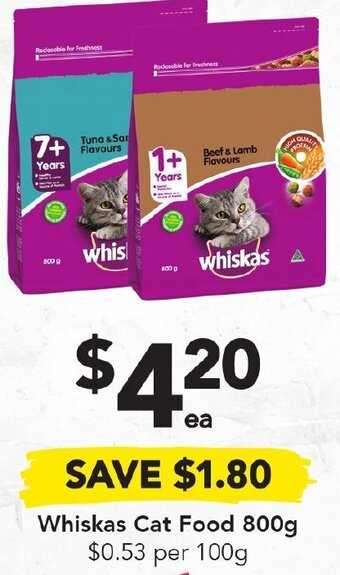 Drakes Whiskas Cat Food 800g offer