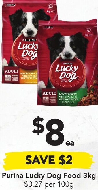 Drakes Purina Lucky Dog Food 3kg offer