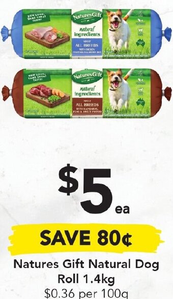 Drakes Nature's Gift Natural Dog Roll 1.4kg offer