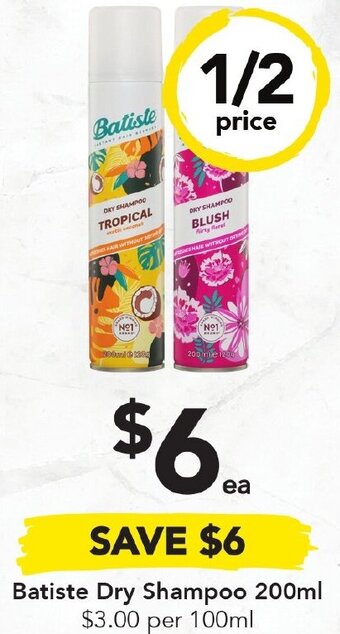 Drakes Batiste Dry Shampoo 200ml offer