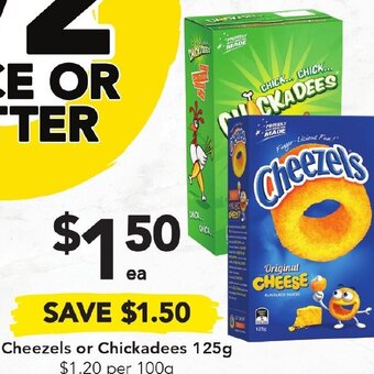 Drakes Cheezels or Chickadees 125g offer