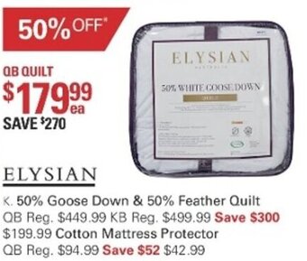 Harris Scarfe Elysian 50% Goose Down & 50% Feather Quilt offer