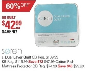 Harris Scarfe Soren Dual Layer Quilt offer