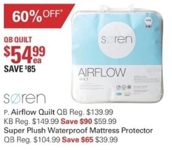 Harris Scarfe Soren Airflow Quilt offer