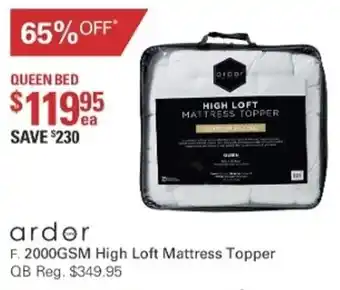 Harris Scarfe Arder 2000GSM High Loft Mattress Topper offer