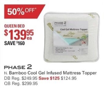 Harris Scarfe Phase 2 Bamboo Cool Gel Infused Mattress Topper offer