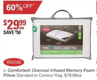 Harris Scarfe Tontine Comfortech Charcoal Infused Memory Foam offer
