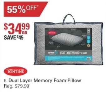 Harris Scarfe Tontine Dual Layer Memory Foam Pillow offer