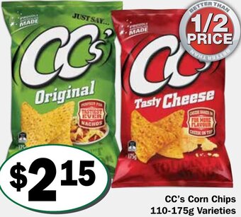 CC's Corn Chips 110-175g