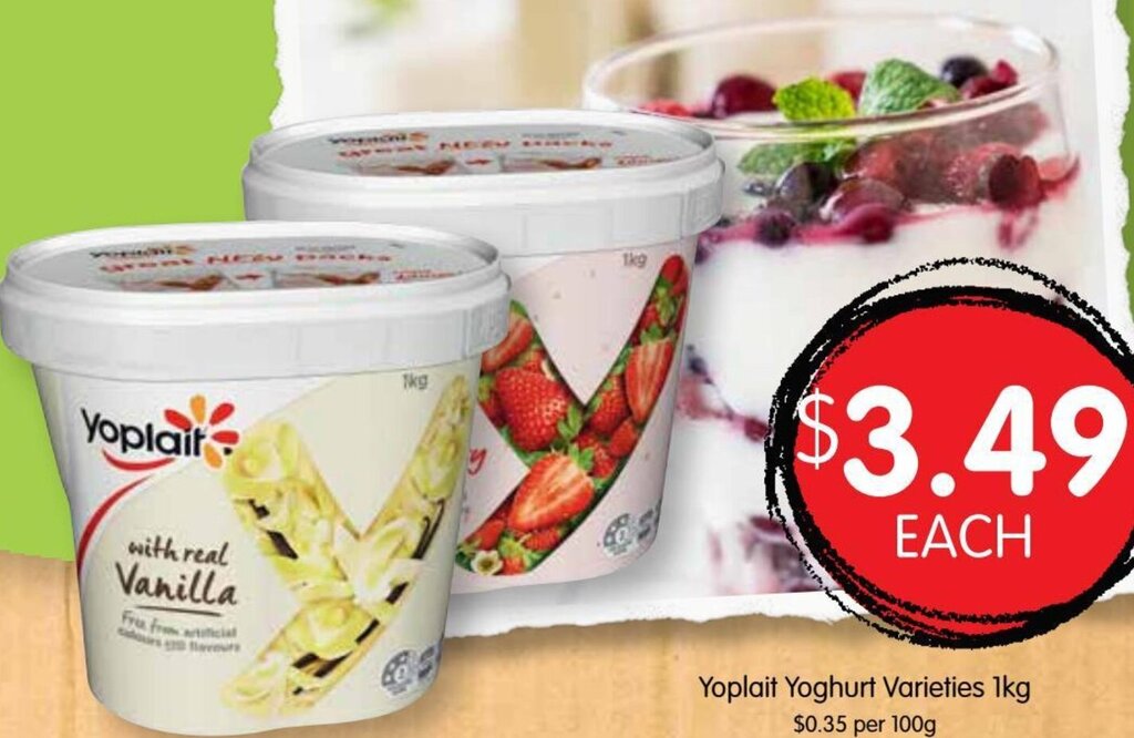 Spudshed Yoplait Yoghurt 1kg offer