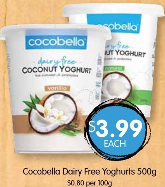 Spudshed Cocobella Dairy Free Yoghurts 500g offer