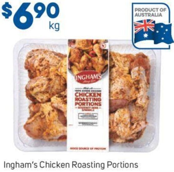 Foodland Ingham's Chicken Roasting Portions offer