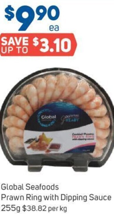 Foodland Global Seafoods Prawn Ring with Dipping Sauce 255g offer