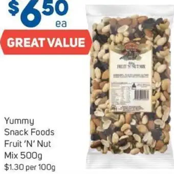 Foodland Yummy Snack Foods Fruit 'N' Nut Mix 500 g offer