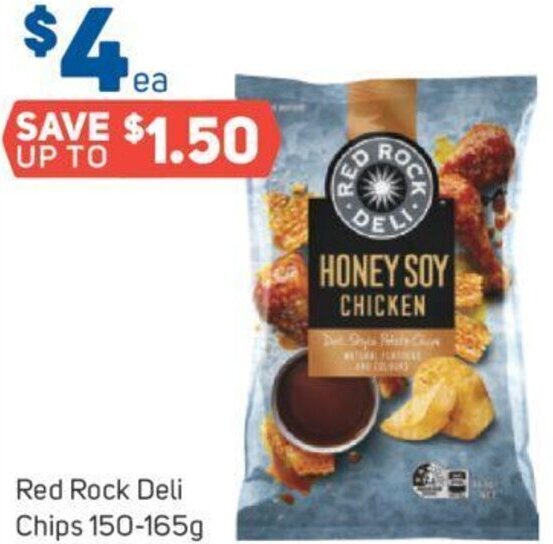 Foodland Red Rock Deli Chips 150-165g offer