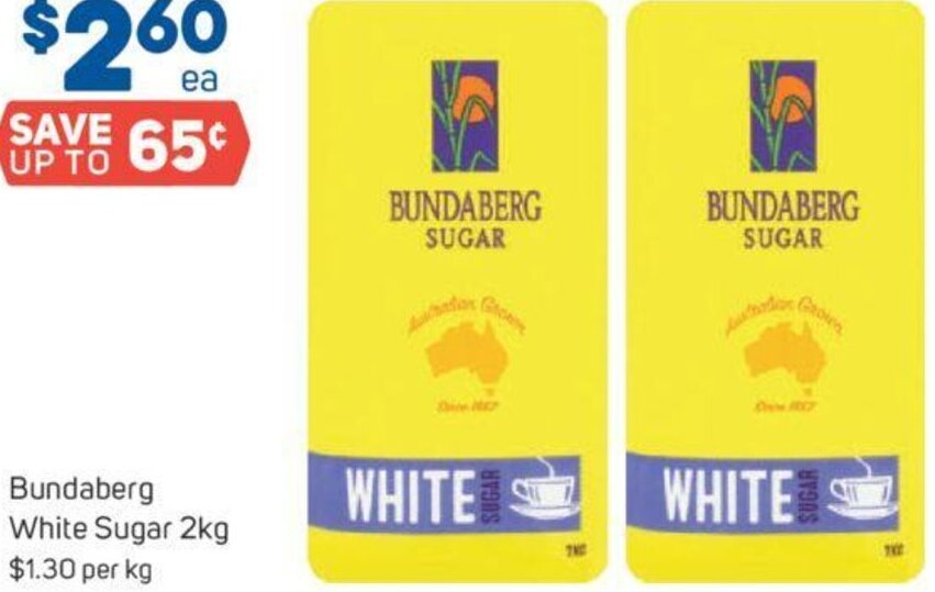 Foodland Bundaberg White Sugar 2kg offer