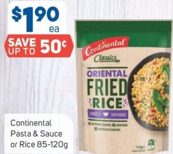 Foodland Continental Pasta & Sauce or Rice 85-120g offer