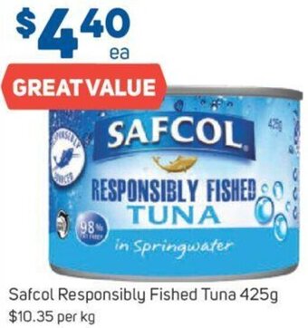 Foodland Safcol Responsibly Fished Tuna 425g offer