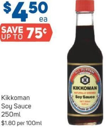 Foodland Kikkoman Soy Sauce 250ml offer