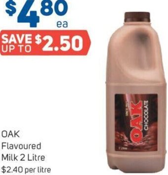 Foodland OAK Flavoured Milk 2 Litre offer