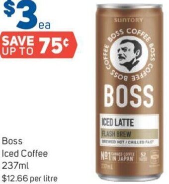 Foodland Boss Iced Coffee 237ml offer