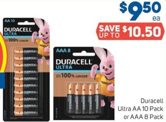 Foodland Duracell Ultra AA 10 Pack or AAA 8 Pack offer