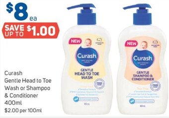 Foodland Curash Gentle Head to Toe Wash or Shampoo & Conditioner 400ml offer