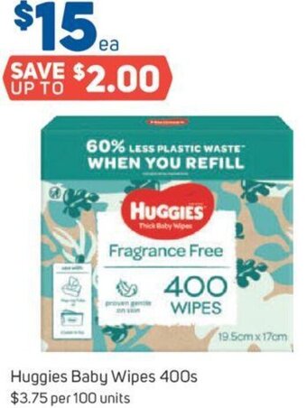 Foodland Huggies Baby Wipes 400s offer