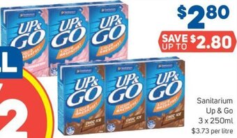 Foodland Sanitarium Up & Go 3 x 250ml offer