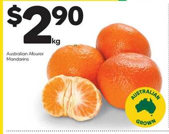Woolworths Australian afourer mandarins offer