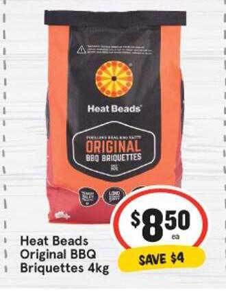 IGA Heat beads original bbq briquettes offer