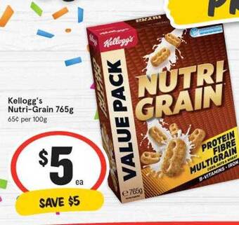 IGA Kellogg's nutri-grain offer