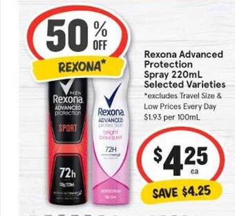 IGA Rexona advanced protection spray offer
