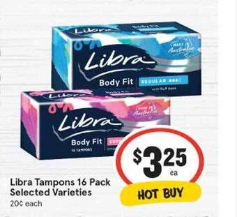 IGA Libra tampons offer