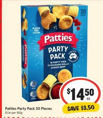 IGA Patties party pack 30 pieces offer