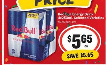 IGA Red bull energy drink offer